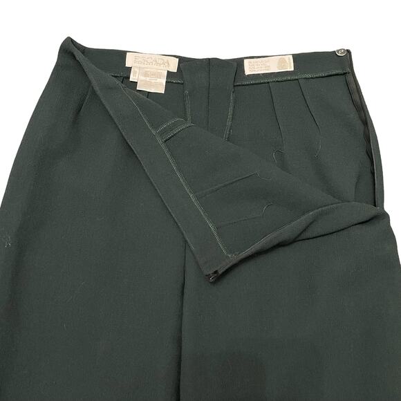 Vintage Escada Wool Pants Trousers Forest Green Knit Germany - Size EU 40 - Picture 3 of 9